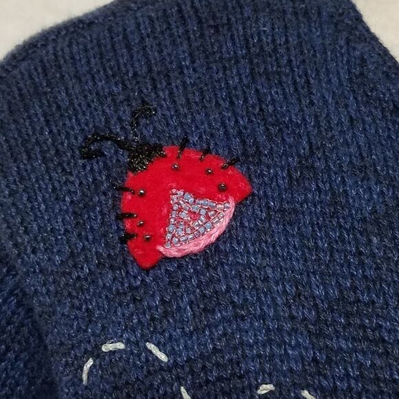 Vintage Y2K tiara blue knit butterfly cardigan - Picture 8 of 15